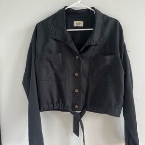 NWOT Marine Layer Cropped Washed Black Jacket